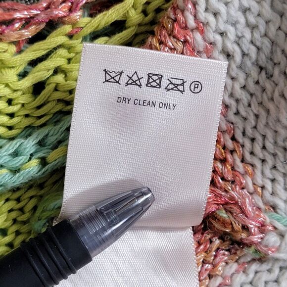 Anthropologie Rosie Neira Sweater Womens XS/S Green Chevron Sleeveless Cardigan - Picture 14 of 15